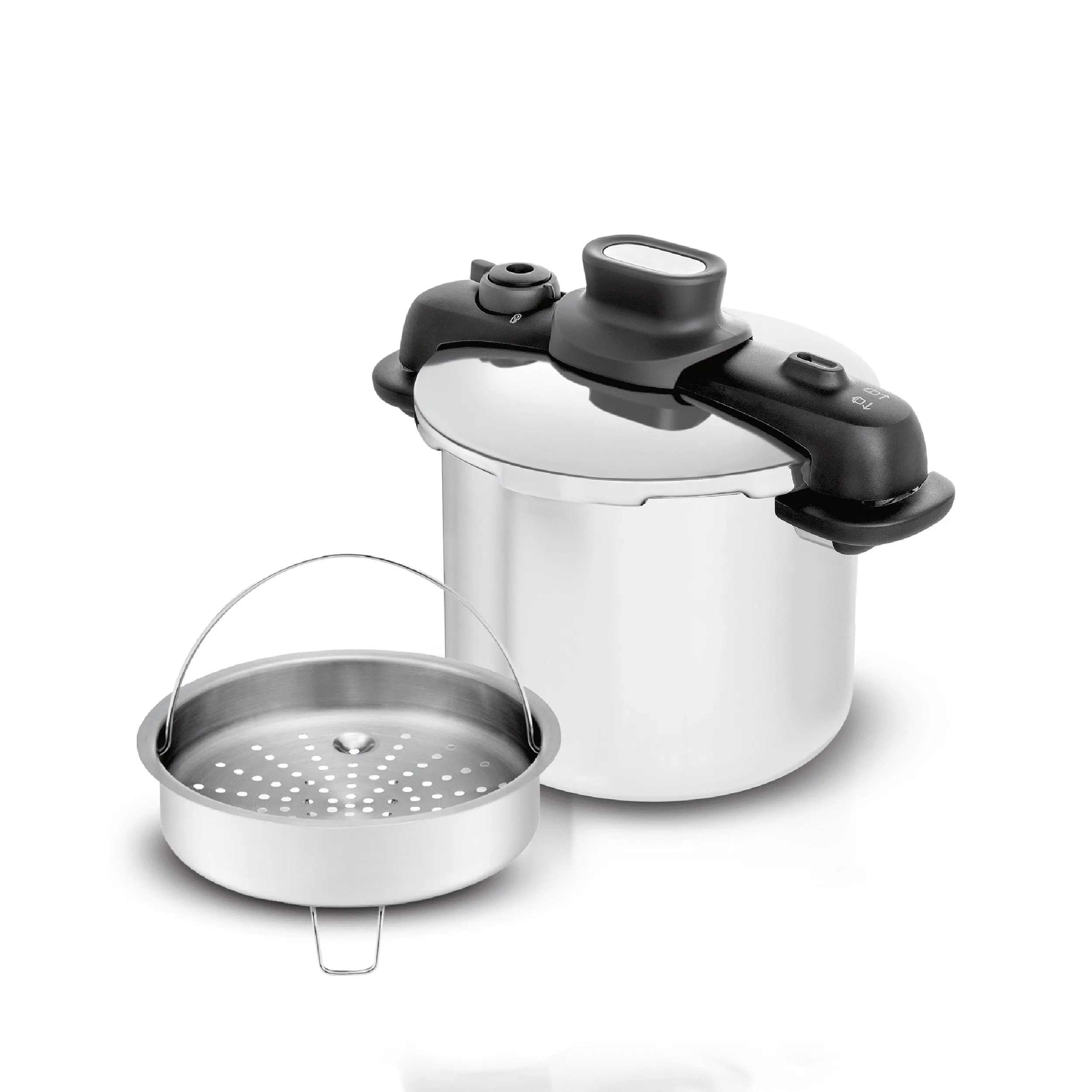 Panela Tefal Opti'Space 7L Inox com Fundo Triplo
