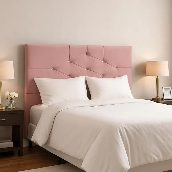 Cabeceira Cama Box Casal 140 Cm Camboriú Suede Rosa