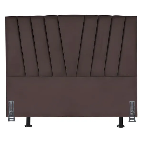 Cabeceira Cama Box Casal 140 Cm Safira Em Corino Com Fram...