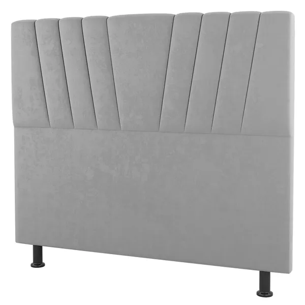 Cabeceira Cama Box Casal Dublin 140cm Suede Cinza Claro -...