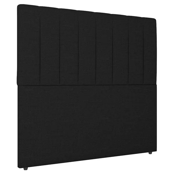 Cabeceira Cama Box Casal Ivana 140cm Linho Preto - Desk D...
