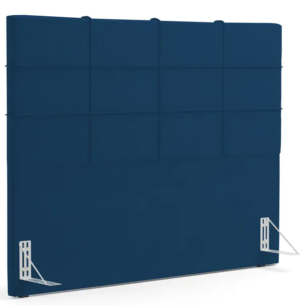 Cabeceira Cama Box Casal King 195 Cm Roma W01 Suede Azul ...