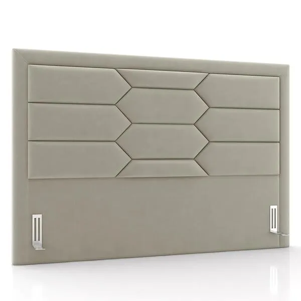 Cabeceira Cama Box Casal King 195cm Texas Z37 Veludo Bege...