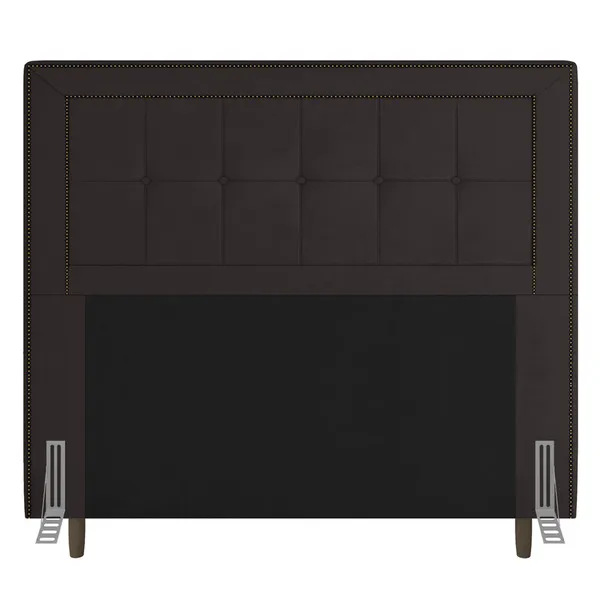 Cabeceira Cama Box Casal Luxor 140cm Com Tachas E Frame C...
