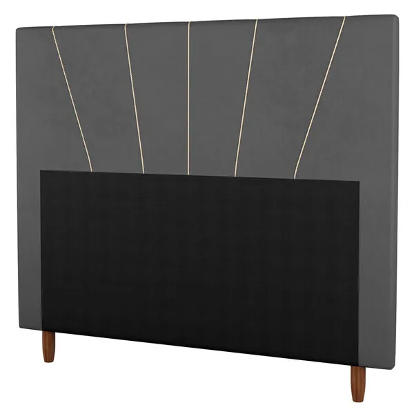 Cabeceira Cama Box Casal Queen Size Dallas 160cm Veludo C...