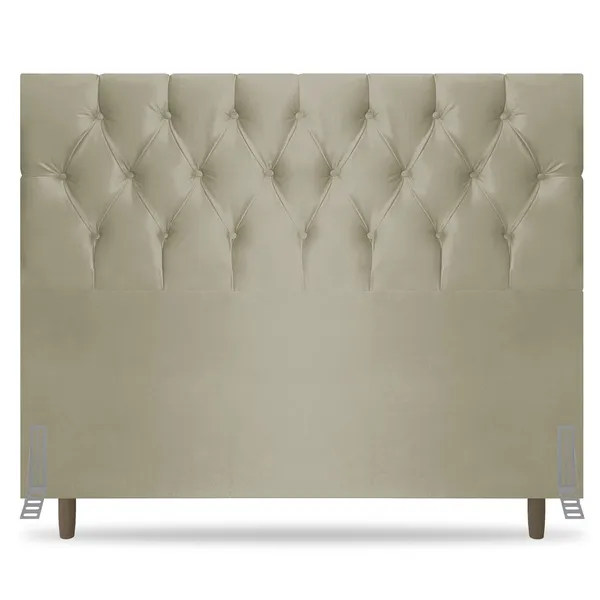 Cabeceira Cama Box Casal Queen Size Madrid 160cm Corano Bege