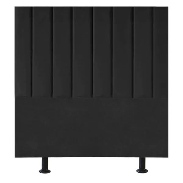 Cabeceira Estofada Cama Box Casal 140 Cm Karla Suede Preto