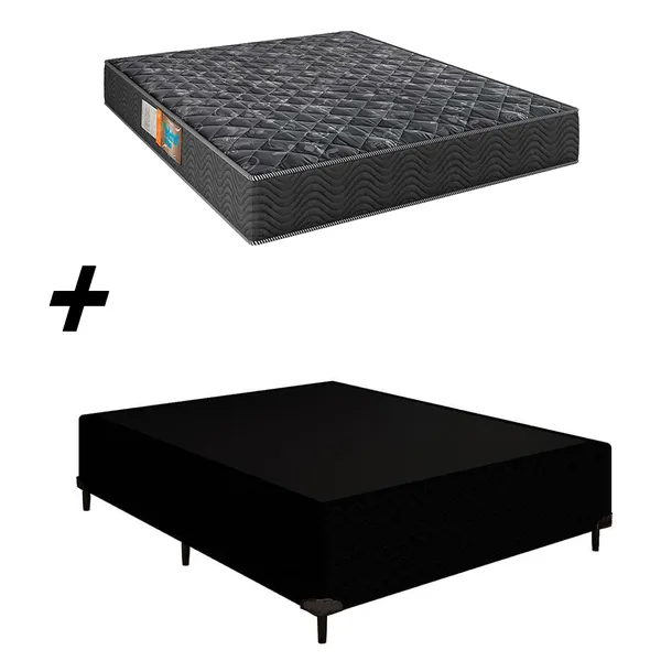 Cama Box Casal + Colchão Portobel Verona D28 54x138x188