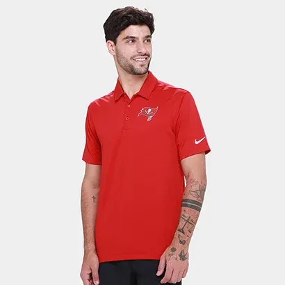 Camisa Polo Nike Tampa Bay Buccaneers Drop 2 Team Logo Fr...