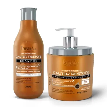 Shampoo Máscara Cauterização Cauter Restore Profissional
