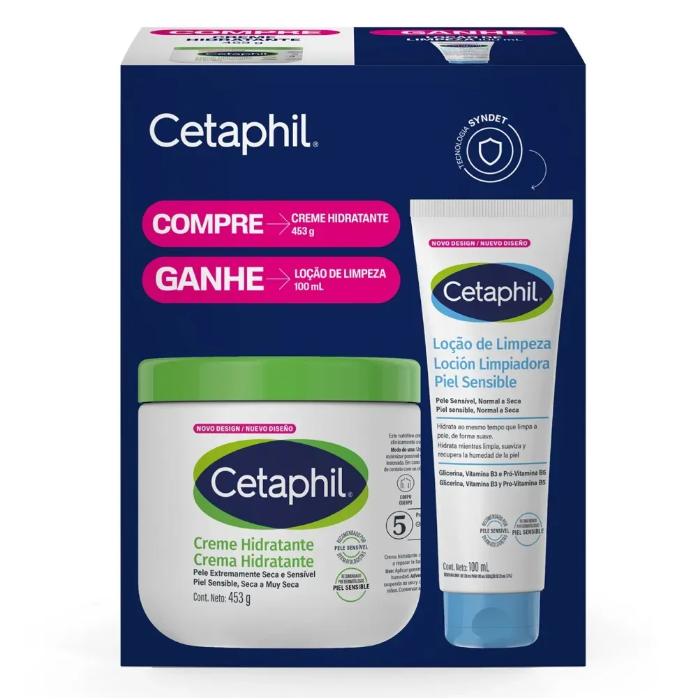Cetaphil Creme Hidratante 453g + Loção 100ml Niacinamida