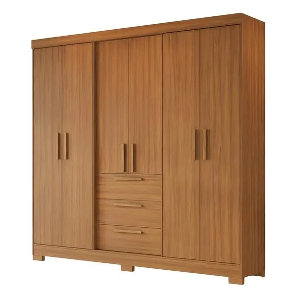Guarda Roupa Casal 6 Portas 3 Gavetas Nt6030 Notável Móveis