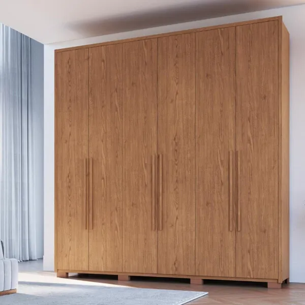 Guarda Roupa Casal 6 Portas 3 Gavetas Safira Móveis Castro