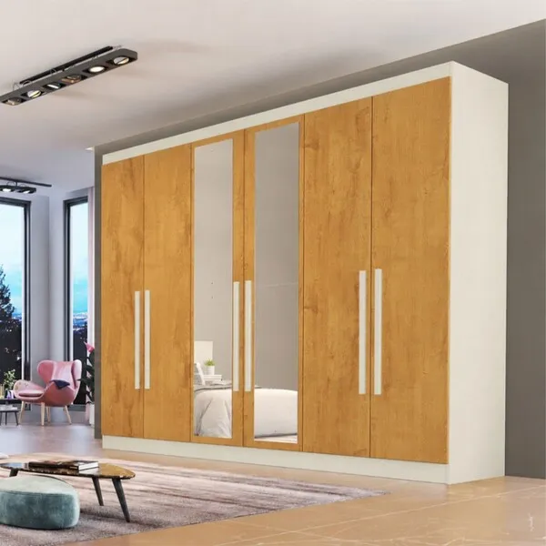 Guarda-roupa Casal Oslo 6 Portas 4 Gavetas 100% Mdf Com E...