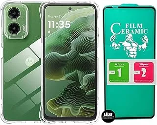 Kit Capa Motorola G35 Anti Impacto Transparente + Película Cerâmica 9D