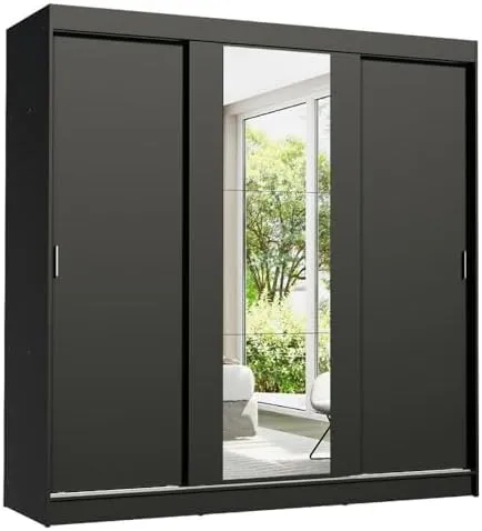 Madesa Guarda-Roupa Casal Reno 3 Portas de Correr com Esp...