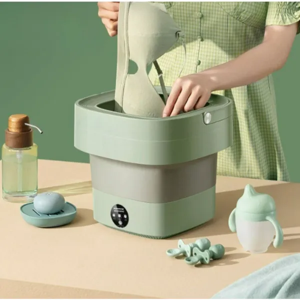 Mini Máquina De Lavar Roupa Dobrável Portátil 6,5 Litros Cor