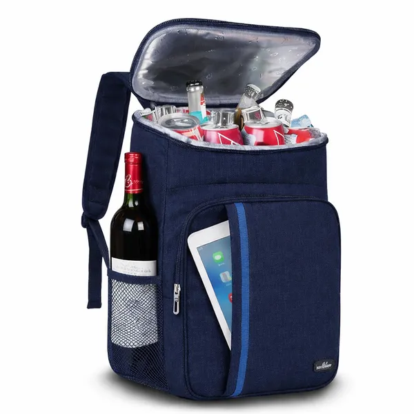 Mochila Bolsa Térmica Viagem Impermeável Azul