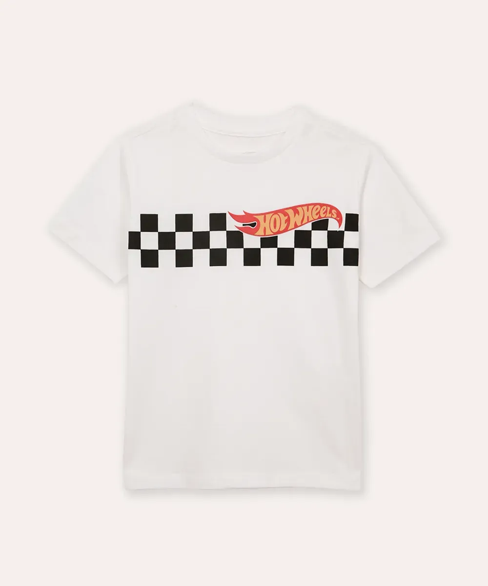 Camiseta Infantil Hot Wheels 100% Algodão Manga Curta