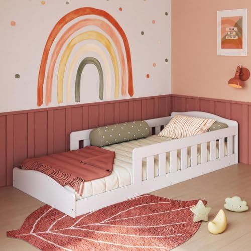 Cama Infantil de Chão Montessoriana de Solteiro Menino Me...
