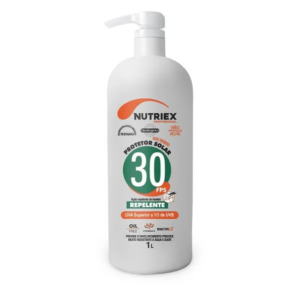 Protetor Solar Com Repelente De Insetos 30FPS 1L Nutriex