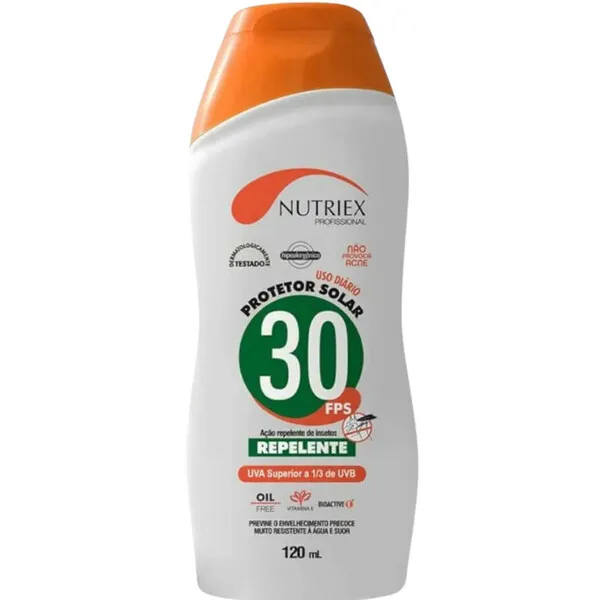 Protetor Solar Fps 30 Com Repelente 120 Ml Nutriex