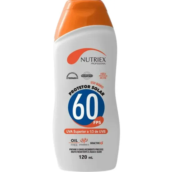 Protetor Solar Fps 60 Corporal Profissional 120 Ml Nutriex