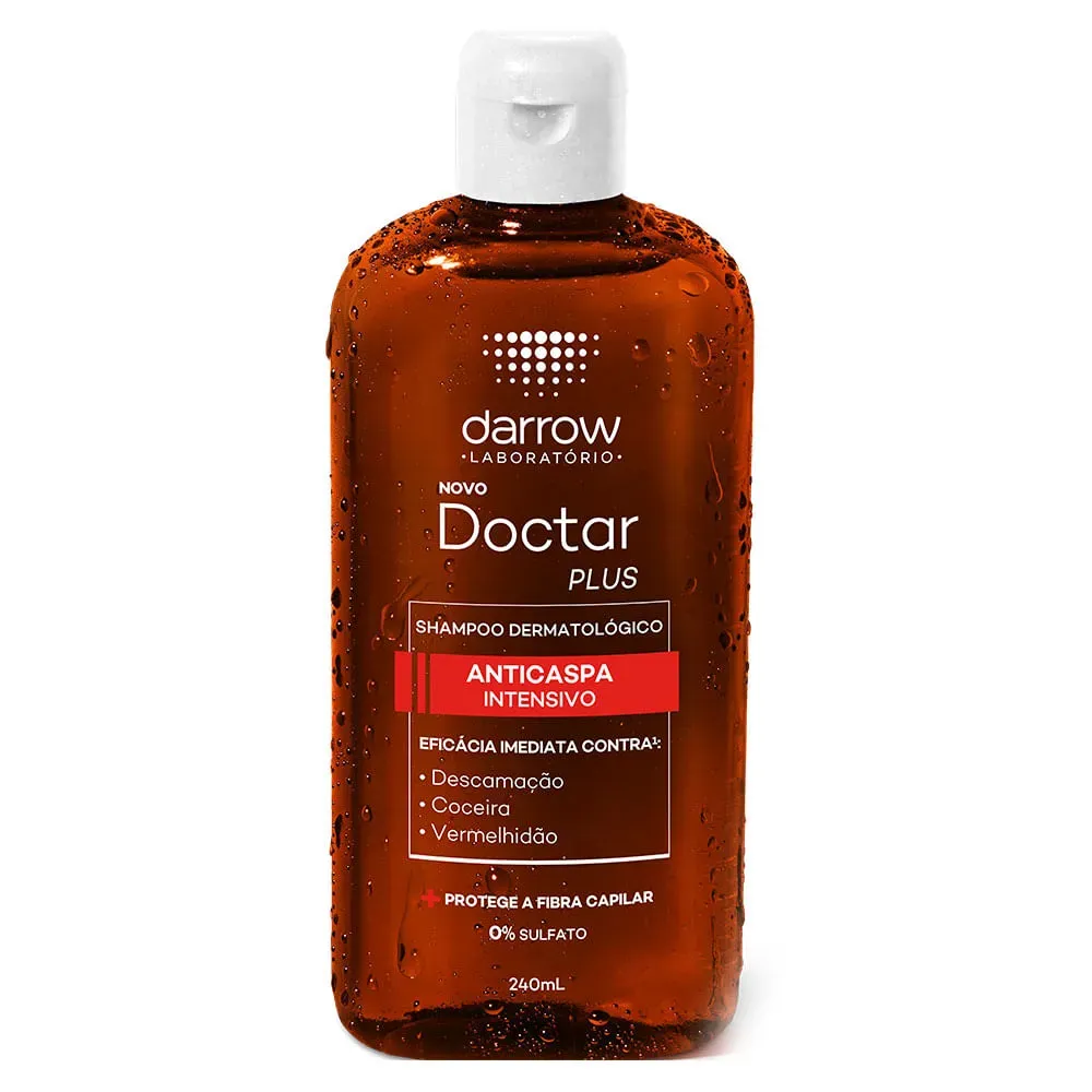 Shampoo Anticaspa DOCTAR Plus 240ml com Ingredientes Naturais