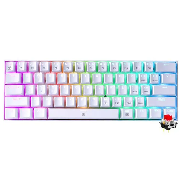 Teclado Gamer Mecânico Redragon K630w-rgb Dragonborn Mini...