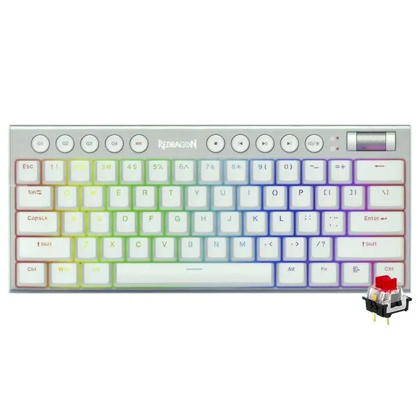 Teclado Gamer Mecânico Redragon K632w-rgb Horus Mini Usb ...