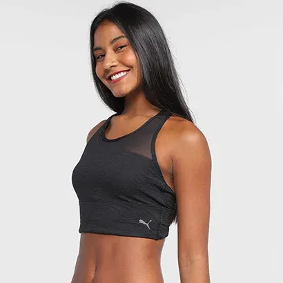Top Puma Mid Impact Flawless BRA Média Sustentação - Femi...