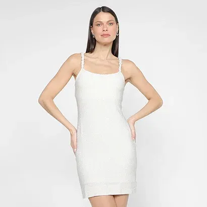 Vestido Curto All & apos;s Brilho Feminino - Feminino